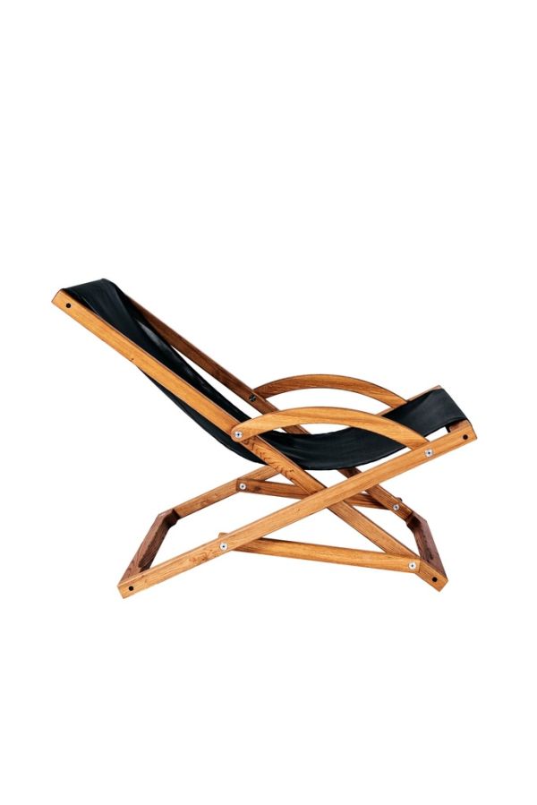 CHALET SWING CLASSIC Крісло шезлонг 760х900х820 дуб, каркас тік, матрац текстилен сірий Woodsun - фото 6