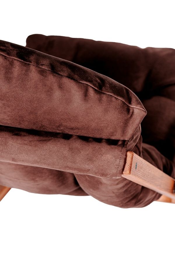 CHALET SWING SOFT Крісло шезлонг 760х900х820 дуб, каркас тік, матрац синтепон колір св-сірий Woodsun - фото 6