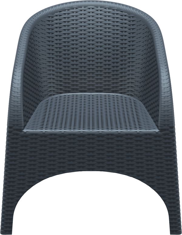 Крісло плетене з ратану ARUBA 804 темно-сіре - фото 2