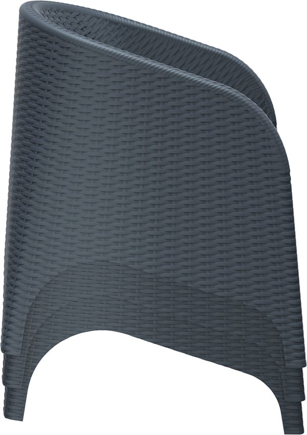 Крісло плетене з ратану ARUBA 804 темно-сіре - фото 4