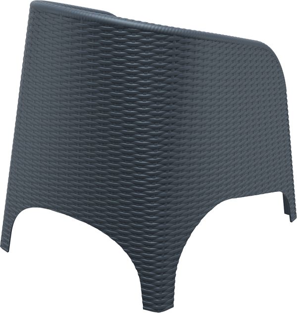 Крісло плетене з ратану ARUBA 804 темно-сіре - фото 7