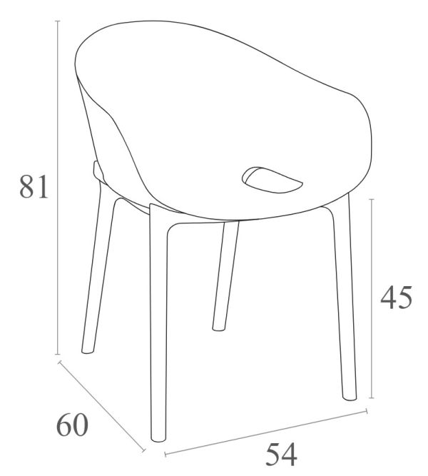 Крісло SKY PRO з підлокітниками 151 чорне - фото 2
