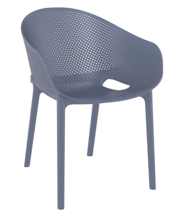 Крісло SKY PRO з підлокітниками 151 сіре 