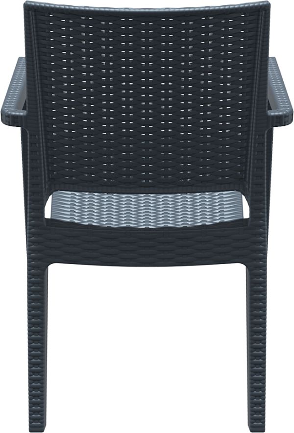 Крісло плетене з ратану IBIZA 810 темно-сіре - фото 5