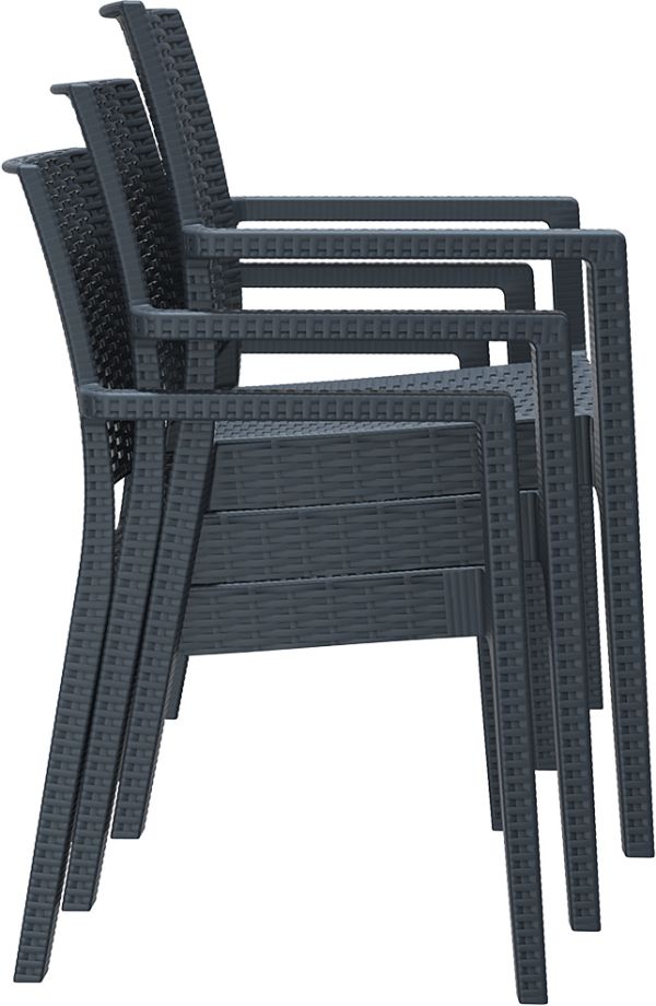 Крісло плетене з ратану IBIZA 810 темно-сіре - фото 6