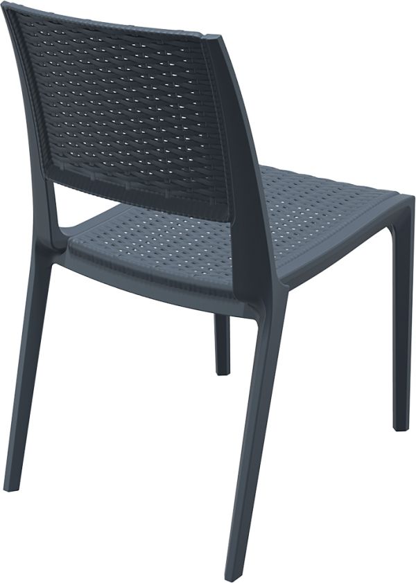 Крісло плетене з ратану VERONA 830 темно-сіре - фото 2