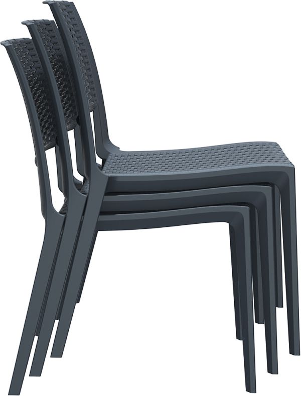 Крісло плетене з ратану VERONA 830 темно-сіре - фото 6