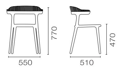 Крісло LUNA чорне - фото 2