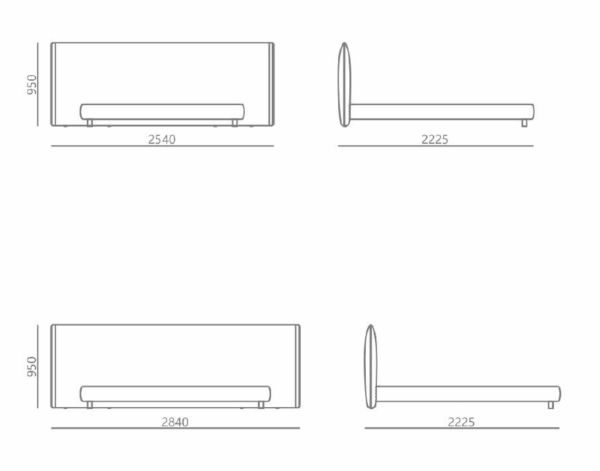 Кровать B-0041A King 284х222,5х95 Бежевый Stella - фото 4