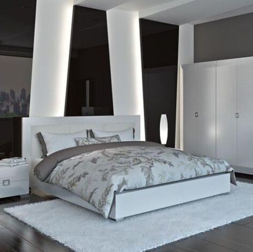 Ліжко Карат 1800 з Підйомним Механізмом White Gloss