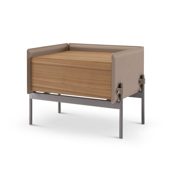 Прикроватная тумбочка GZ15 600х460х470 мм Кожа Орех Mexil