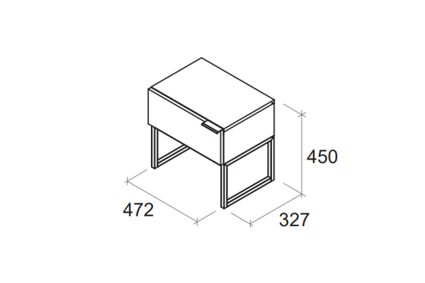 AMBER Тумба приліжкова (гікорі)