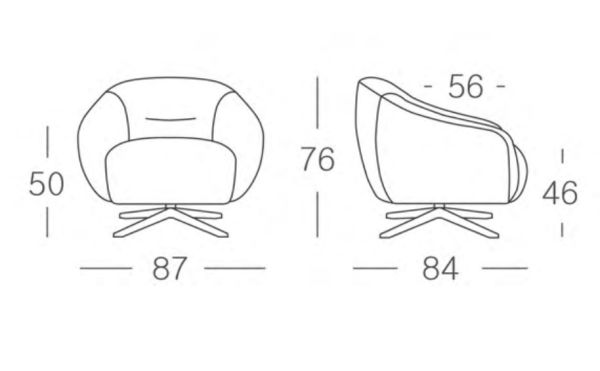 Кресло KF.A2215 Натуральная кожа Цвет: W874040 MaReli