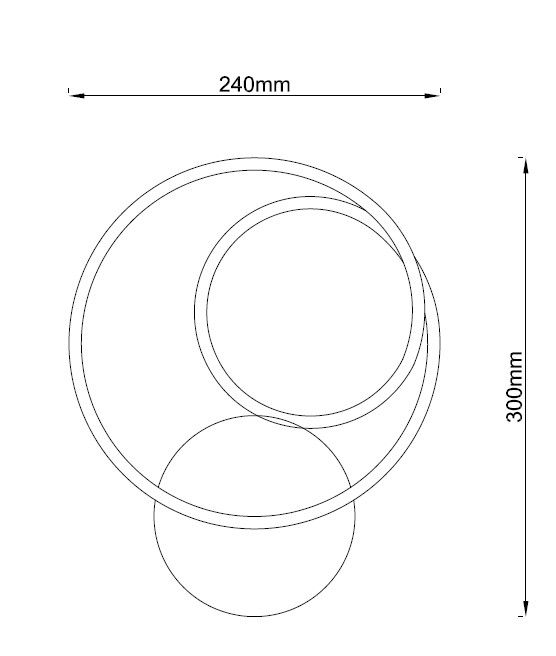  AR20032W-TG LED Настенный светильник 300x240x60mm Титан-серый