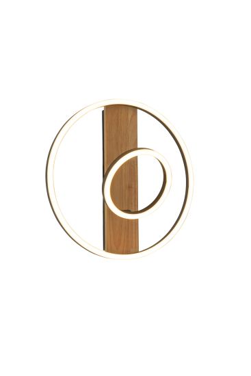 MAR2024100W2 LED Настенный светильник Φ450x125mm Черный-Дерево