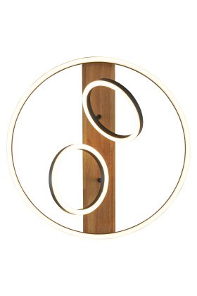 MAR2024100W3 LED Настенный светильник Φ550x95mm Черный-Дерево