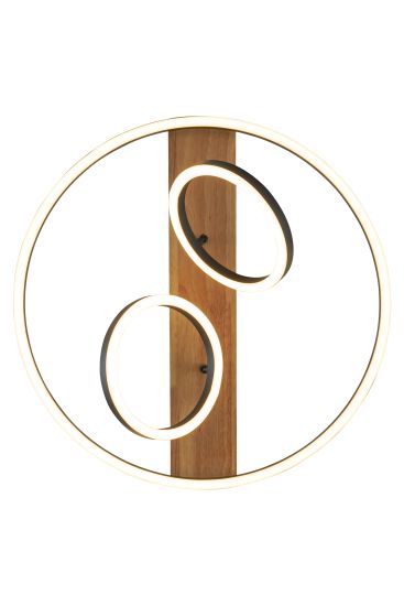 MAR2024100W3 LED Настенный светильник Φ550x95mm Черный-Дерево