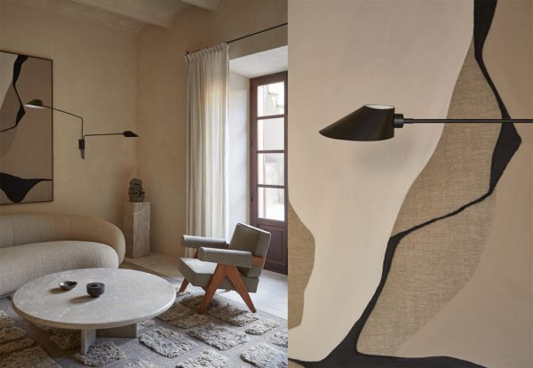 DUO настінна лампа A1170/2 матова чорна / абажур зовн мат чорний - внутр мат білий AROMAS - фото 5