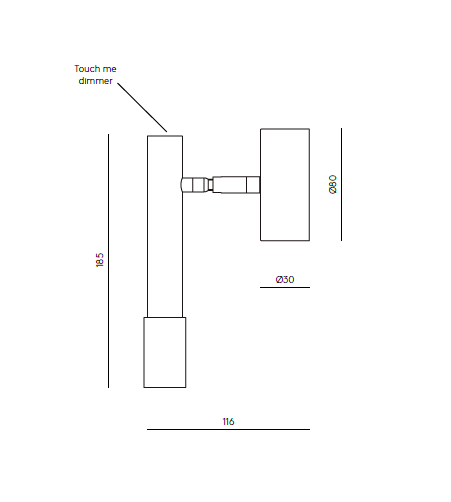 YCRO настенная лампа CHIP LED 8W 3000K A1297 поворотная голова черный мат AROMAS - фото 2