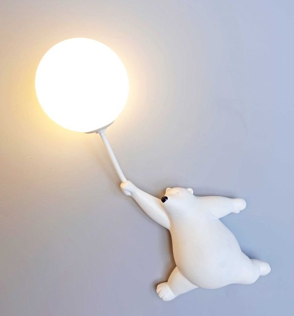 Настенный светильник G9*1 W170*H360 Железо, смола Белый (правый) Astro - фото 2