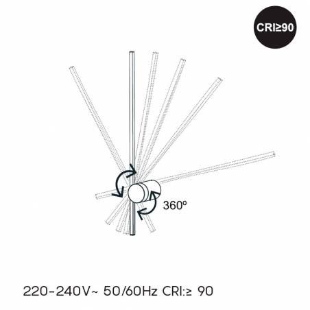 TOBAGO настенный светильник 7W 3000K 7913 чёрный (Negro-Black) Mantra - фото 5