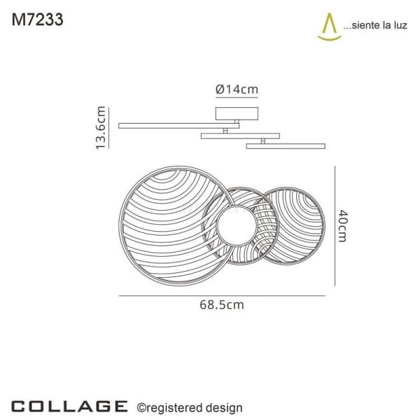 COLLAGE лампа на потолок 3 M 7233 (Oro-Gold) Mantra - фото 8