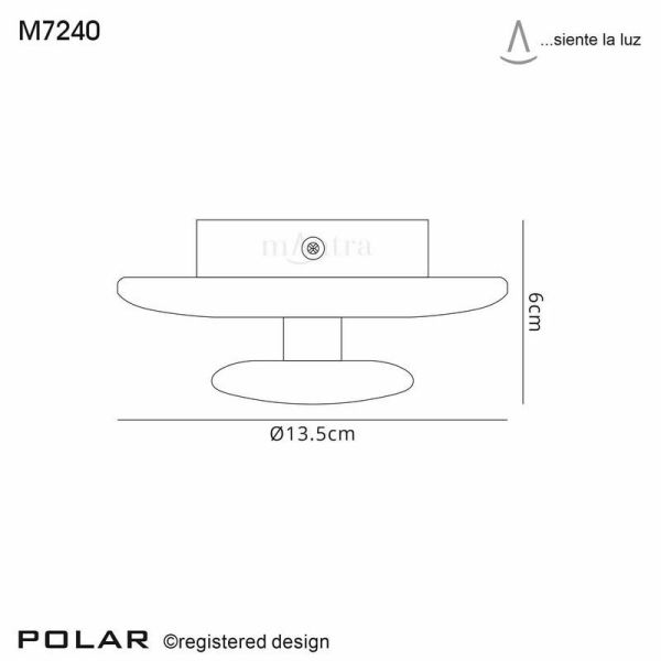 POLAR настенный светильник / COAT RACK LED 6W 3000K 7240 (Blanco-White) Mantra - фото 3