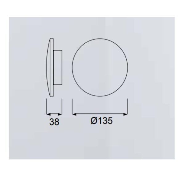 BORA BORA настенный светильник LED ROUND 6W 2700K C0131 (Negro-Black) Mantra - фото 4