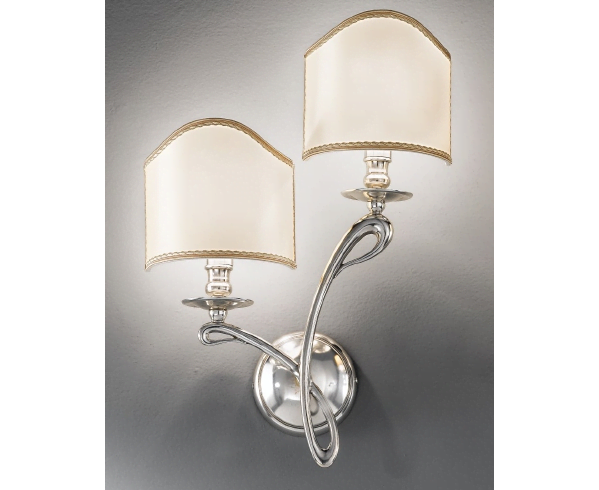 Литый настенный светильник античное серебро A26 NERVILAMP