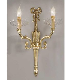 Литый настенный светильник кристально чистое французское золото 571/2A TR NERVILAMP