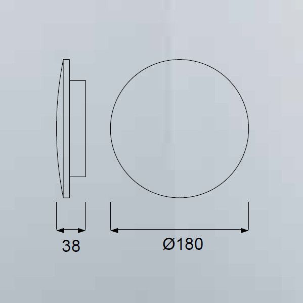 BORA BORA настенный светильник LED ROUND 12W 2700K C0132 (Negro-Black) Mantra