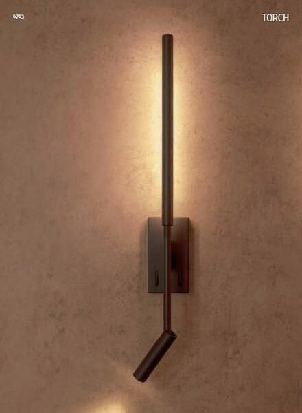 Осветительный прибор аппликация, черный шлифованный светодиод со считывателем 3W, 6W 3000K - фото 4