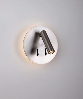 CAYMAN R настенный светильник для чтения 3W, 6W 6081 (Satin nickel) Mantra