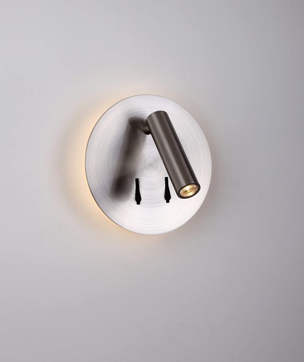 CAYMAN R настенный светильник для чтения 3W, 6W 6081 (Satin nickel) Mantra - фото 2