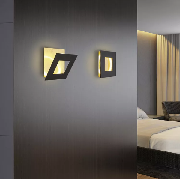 DALIA Квадратная настенная лампа 24W 8120 (Negro, oro-Black, gold) Mantra - фото 4