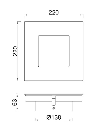 DALIA Квадратная настенная лампа 24W 8120 (Negro, oro-Black, gold) Mantra - фото 3