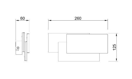 TAHITI XL большая настенная лампа LED 36W 8088 SQUARES чёрная (Negro-Black) Mantra - фото 2