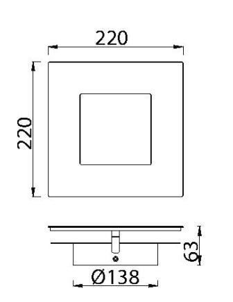 DALIA Квадратная настенная лампа 24W 8121 (Corten, oro-Corten, gold) Mantra - фото 5