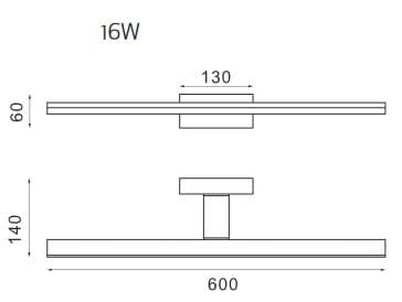 MORNE настенный светильник IP44 белый 16W - фото 2