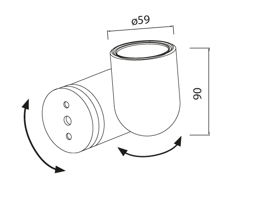 IOS точечный настенный светильник белый 1L GU10 LED 7294 (Blanco-White) Mantra - фото 6