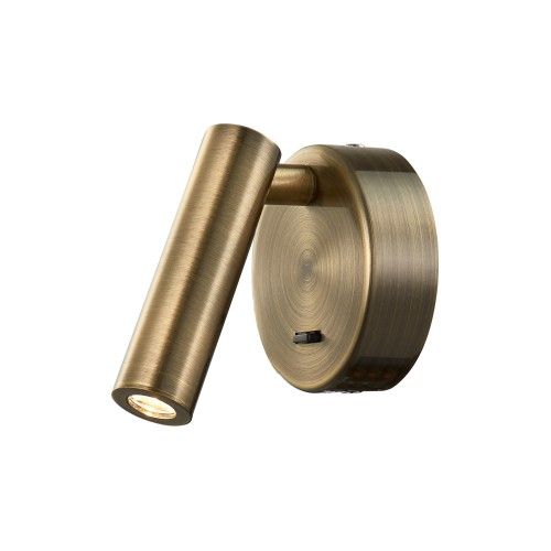 PREA настенный светильник светодиодный для чтения 3W 3000K 6077 (Cuero-Antique brass) Mantra