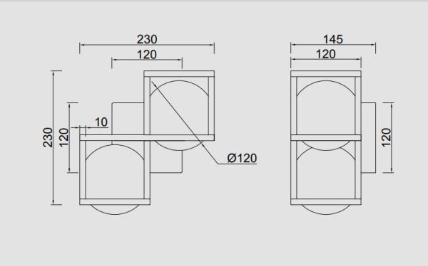 DESIGUAL Настенная лампа 2 модуля 2L - фото 4