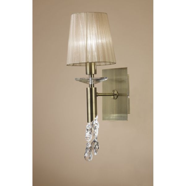 TIFFANY AB большая настенная лампа, 1L 3884 (Cuero/Coñac-Antique brass/Soft bronze) Mantra - фото 2