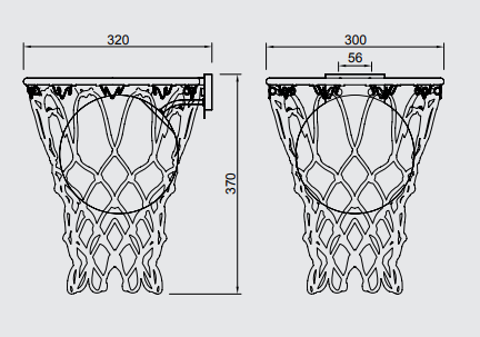 BASKETBALL * BASKETBALL черный настенный светильник - фото 2