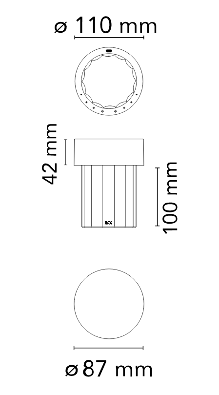 Настільна лампа LAST ORDER FLUTED EU/UL/GB INO (основа, верхня кришка) FLOS - фото 2