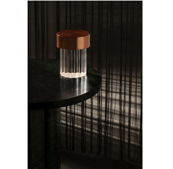 Настольная лампа LAST ORDER FLUTED EU/UL/GB медь (основание, крышка) FLOS