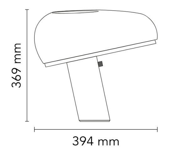 SNOOPY TOUCH настольная лампа EU черная (основа белая, черный отражатель) FLOS - фото 2