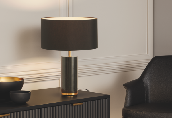 CAND настільна лампа. ЗІСТАРЕНЕ ЗОЛОТО/ЧОРНИЙ МАРМУР AROMAS - фото 3