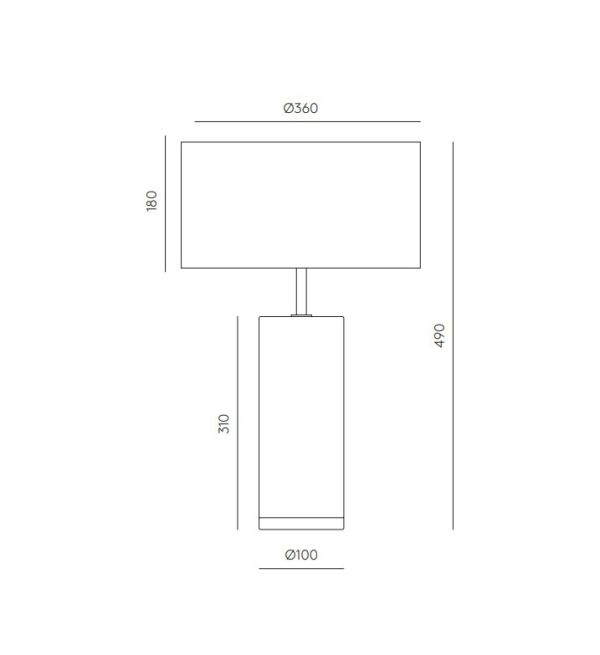 CAND настільна лампа. ЗІСТАРЕНЕ ЗОЛОТО/ЧОРНИЙ МАРМУР AROMAS - фото 4