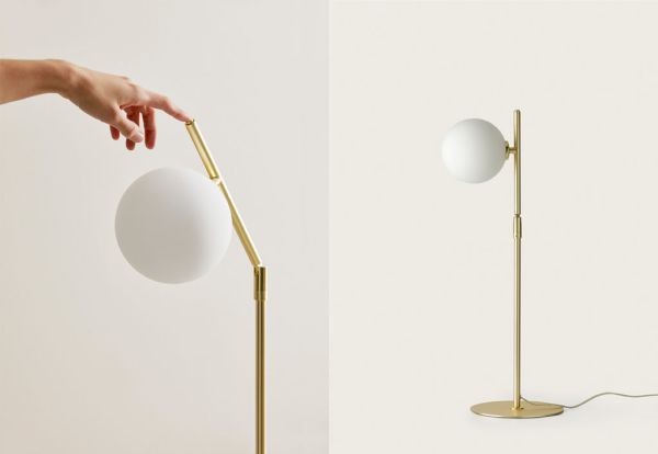 ENDO настільна лампа. 5W 2700K МАТ ЛАТУНЬ/ОПАЛОВИЙ АБАЖУР AROMAS